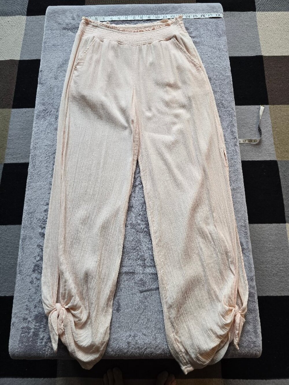 Aerie smocked Cotton Gauze Balloon lounge pants medium - Picture 7 of 7